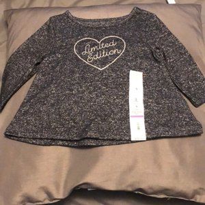 Baby girl dark grey long sleeve